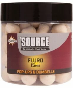 Dynamite Baits The Source White Fluro Pop Ups/Dumbell Bait & Additives