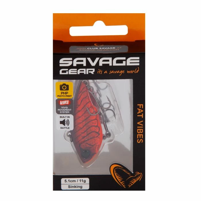 Savage Gear Fat Vibes 5.1cm Sinking Fishing Lure Lures 3 Savage Gear Fat Vibes 5.1cm Sinking Fishing Lure Lures - Image 3